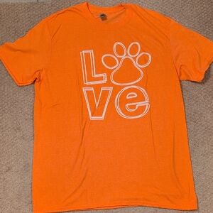 Gildan Softstyle Orange LOVE Dog Enthusiast TShirt NWOT
